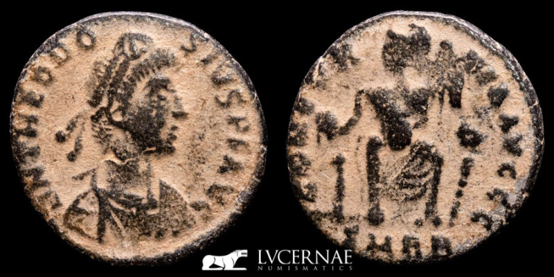 Roman Empire - Theodosius I (A.D. 379-395). 
AE3 (2,12 g. 17 mm.). Minted in Rom...