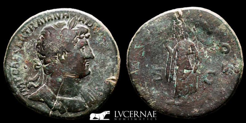 Roman Empire - Hadrian (117-138 A.D.)
Bronze Sestertius (26.80 g., 35 mm.) Minte...