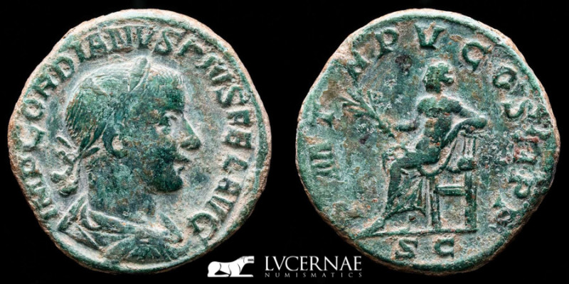 Roman Empire - Gordian III (238-244 A.D.)
Æ Bronze sestertius (22.13 g., 31 mm.)...