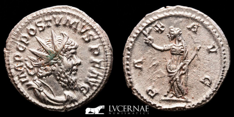 Roman Empire - Postumus, Romano-Gallic Emperor, (AD 260-269) silver antoninianus...