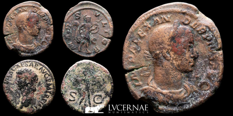 Roman Empire - Lot comprising two coins:

1. - Claudius (41-54 A.D.) Bronze As (...