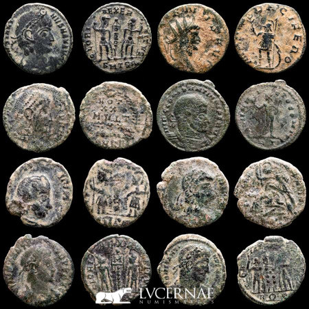 Roman Empire - Lot comprising eight (8) coins:

Constantinus II (3), Claudius II...