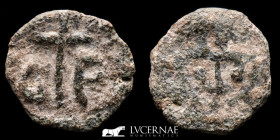 Visigoths Bronze Nummus 1.28 g. 14 mm Hispalis - Seville 7th century Good Very fine