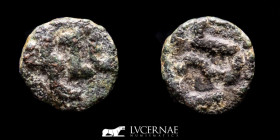 Visigoths Bronze Nummus 0.60 g. 8 mm Hispalis - Seville 650-700 AD Good Very fine