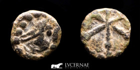 Visigoths Bronze Nummus 0.66 g.8 mm Hispania 5th- 6th century GVF
