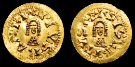Hispania - Visigoth Kingdom. Gold Tremessis minted in the name of Sisebutus (612 - 621 d.C.), Barbi mint.