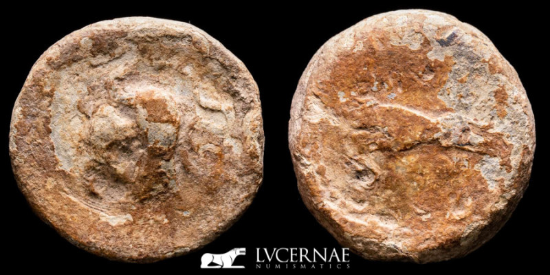 Hispania in Roman Republic times.

Lead Tessera (85.55 g. 38 mm) monetiform lead...