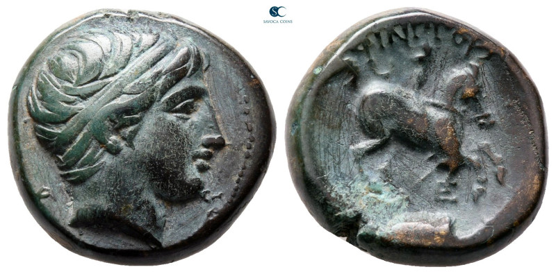 Kings of Macedon. Uncertain mint. Philip II of Macedon 359-336 BC. 
Bronze Æ
...