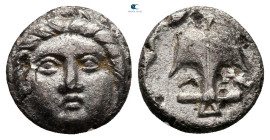 Thrace. Apollonia Pontica circa 410-341 BC. Diobol AR