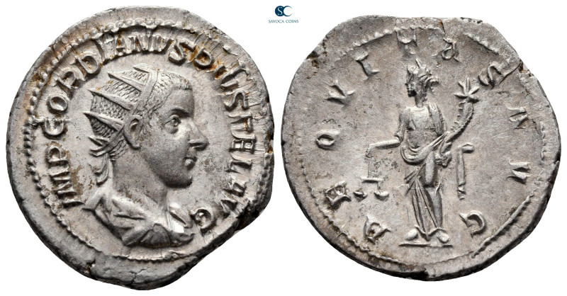 Gordian III AD 238-244. Rome
Antoninianus AR

24 mm, 3,40 g



very fine