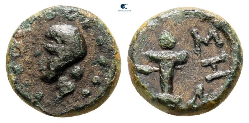 The Thracian Chersonese. Sestos circa 300 BC. 
Bronze Æ

10 mm, 0,97 g


...