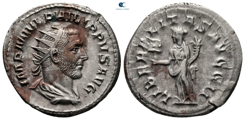 Philip I Arab AD 244-249. Rome
Antoninianus AR

23 mm, 4,70 g



good ver...