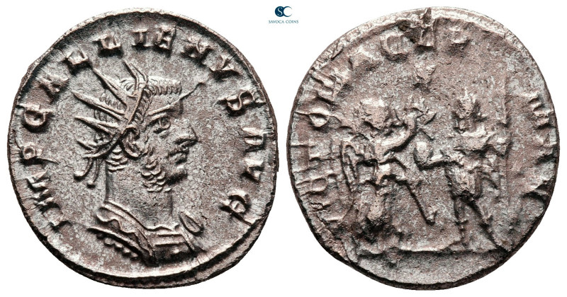 Gallienus AD 253-268. Antioch
Billon Antoninianus

20 mm, 3,15 g



very ...