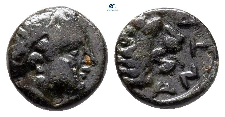 Troas. Antandros circa 250 BC. 
Bronze Æ

8 mm, 0,65 g



very fine