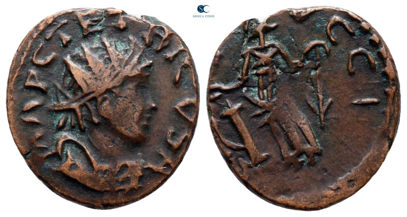 Tetricus II, as Caesar AD 273-274. Contemporary barbaric imitation
Antoninianus...