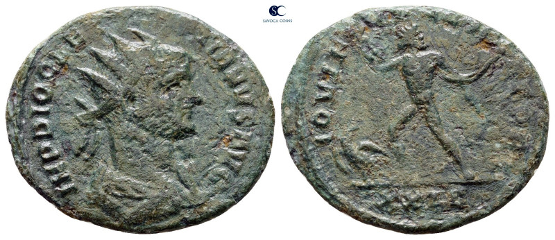 Diocletian AD 284-305. Rome
Antoninianus Æ

23 mm, 2,70 g



fine