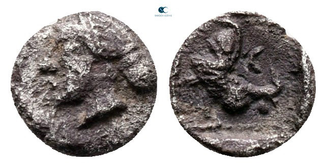 Lesbos. Methymna circa 480-460 BC. 
Hemiobol AR

7 mm, 0,23 g



nearly v...