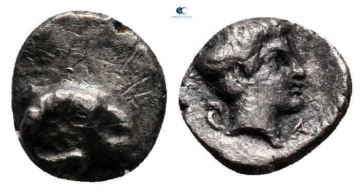 Caria. Kasolaba circa 450-400 BC. 
Hemiobol AR

8 mm, 0,40 g



very fine