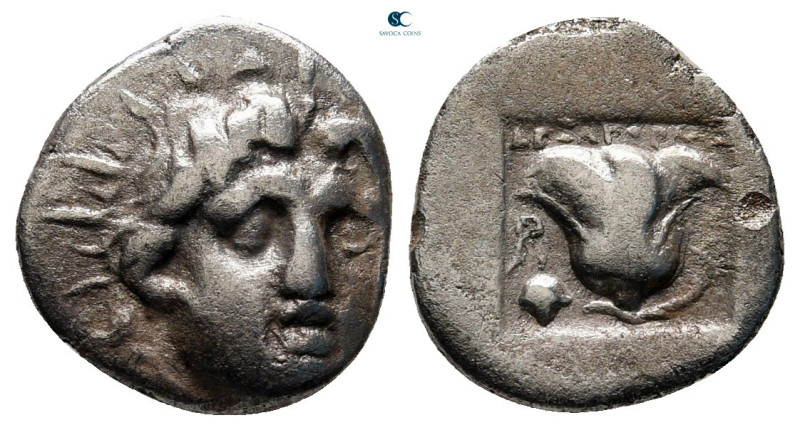 Islands off Caria. Rhodos circa 125-88 BC. 
Plinthophoric Hemidrachm AR

12 m...