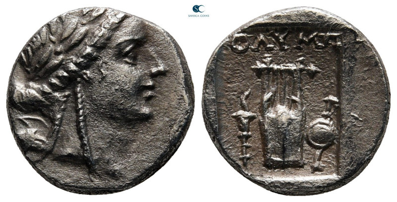 Lycia. Lycian League, Olympos circa 88-84 BC. 
Drachm AR

14 mm, 2,87 g


...