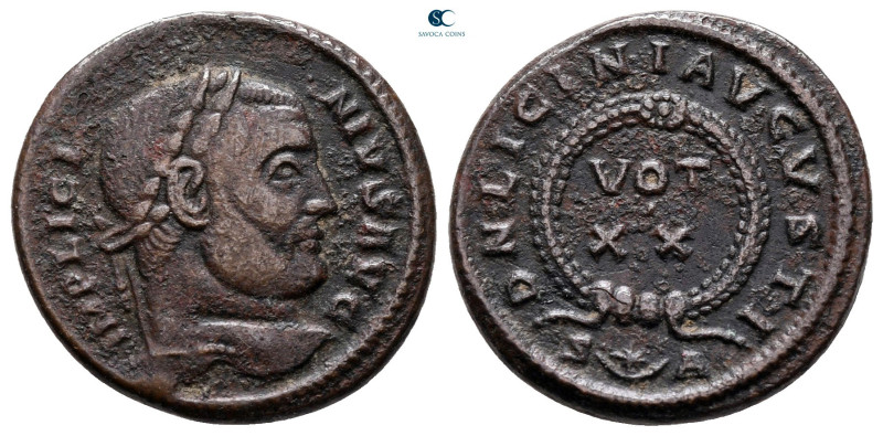 Licinius I AD 308-324. Arelate (Arles)
Follis Æ

20 mm, 3,70 g



nearly ...