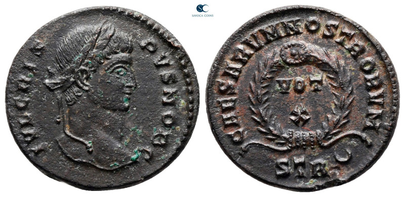 Crispus, as Caesar AD 316-326. Treveri
Follis Æ

19 mm, 2,74 g



very fi...