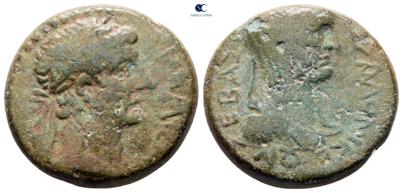 Macedon. Thessalonica. Tiberius with Julia Augusta (Livia) AD 14-37. 
Bronze Æ...