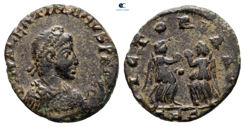 Valentinian II AD 375-392. Thessaloniki
Follis Æ

13 mm, 0,96 g



very f...