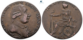 Great Britain.  AD 1791. Halfpenny Cu