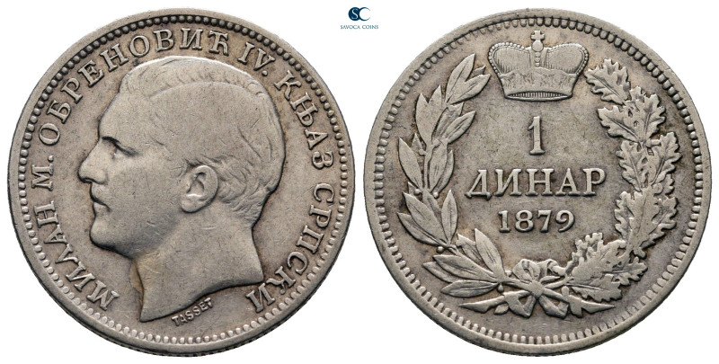 Serbia. AD 1879.
1 Dinar

23 mm, 4,93 g



very fine