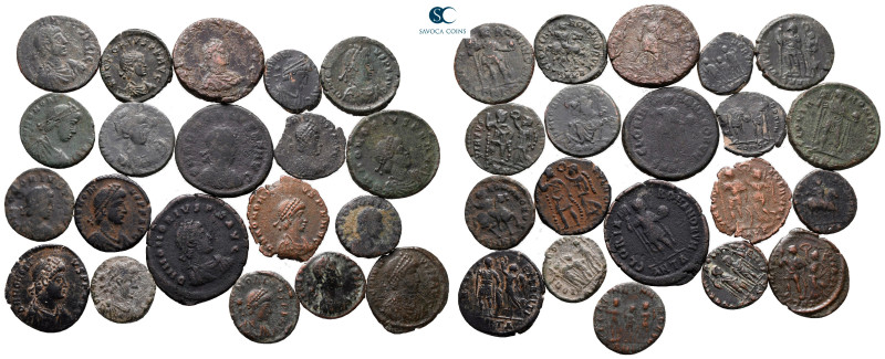 Lot of ca. 20 late roman bronze coins / SOLD AS SEEN, NO RETURN!

very fine