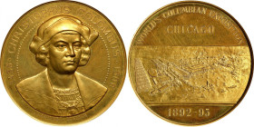 1892-93 World's Columbian Exposition Massonnet Medal. Eglit-99, Rulau-X16. Gilt. Mint State.
51 mm.

Estimate: $200