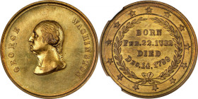 "1799" (ca. 1860) Bushnell Series Medal. First Obverse - First Reverse. By George Hampden Lovett. Musante GW-359, Baker-153B. Brass. MS-66 (NGC).
29 ...