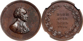 "1799" U.S. Mint Born and Died Medalet. Restrike. By Anthony C. Paquet. First Obverse - First Wreath Reverse. Musante GW-443, Baker-156D, Julian PR-25...
