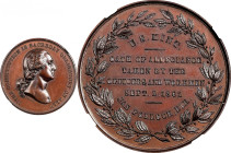 "1861" (1861-1904) U.S. Mint Oath of Allegiance Medal. By Anthony C. Paquet. Musante GW-476, Baker-279B, Julian CM-2. Bronze. MS-65 BN (NGC).
30 mm....