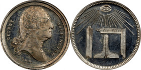 Undated (ca. 1875) Washington, Second Obverse - Level, Plumb & Square Medal. By George Hampden Lovett. Musante GW-837, Baker-308A. White Metal. MS-65 ...