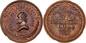 1876 National Independence - Brooklyn Sunday School Medal. By George Hampden Lovett. Musante GW-873, Baker-371A. Bronze. MS-65 RB (NGC).
32 mm.

Es...