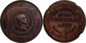 1876 Triumphal Arch Keystone Medal. Musante GW-875, Baker-408A. Bronze. Unc Details--Cleaned (NGC).
31 mm.

Estimate: $200