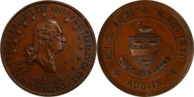 (1876) Sheldon Family Arms Medal. Musante GW-881, Baker-641. Bronze. MS-65 BN (NGC).
39 mm.

Estimate: $750