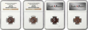 Lot of (2) Undated (1869 or later) Abraham Lincoln U.S. Mint Medalets. Bronze. (NGC).
Included are: Lincoln and Grant, Cunningham 22-290Bz, King-540,...