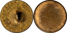 1828 Andrew Jackson Campaign Button. DeWitt-AJACK 1828-12. Gilt Brass. Extremely Fine.
20.6 mm. Shank intact.
Ex Wayte Raymond; F.C.C. Boyd estate; ...