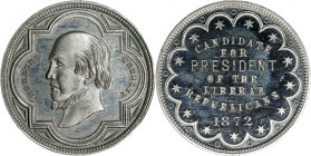 1872 Horace Greeley Campaign Medal. DeWitt-HG 1872-1. White Metal. Mint State.
31 mm.
From Sotheby's sale of the Captain Andrew C. Zabriskie Collect...
