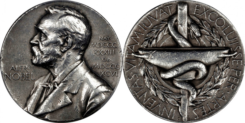 Sweden. Undated Nominating Committee for the Nobel Prize in Medicine Medal. Silv...