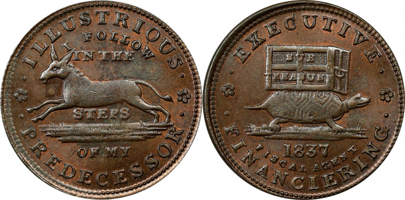 1837 Illustrious Predecessor. HT-34, Low-20, DeWitt-CE 1838-4, W-11-540a. Rarity...