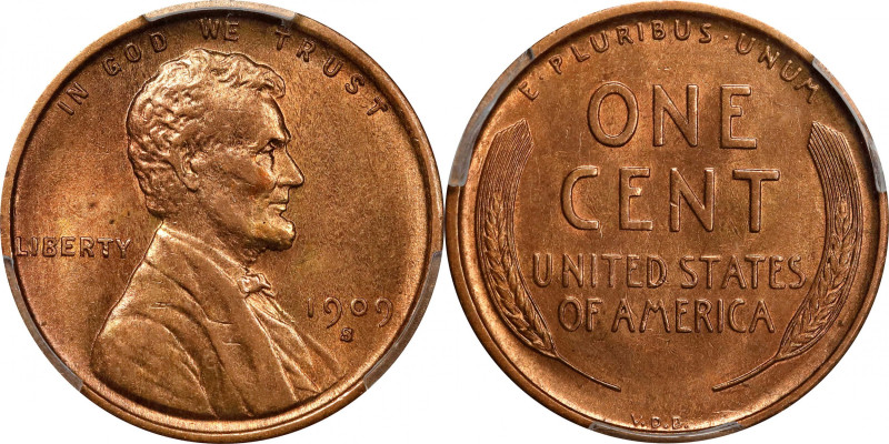 1909-S Lincoln Cent. V.D.B. AU Details--Questionable Color (PCGS).
PCGS# 2426. ...