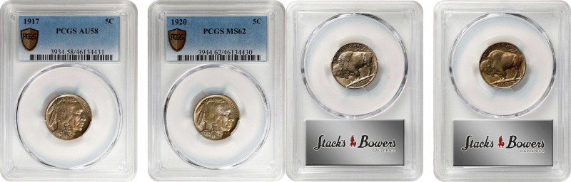 Lot of (2) Early Date Philadelphia Mint Buffalo Nickels. (PCGS).
Included are: ...