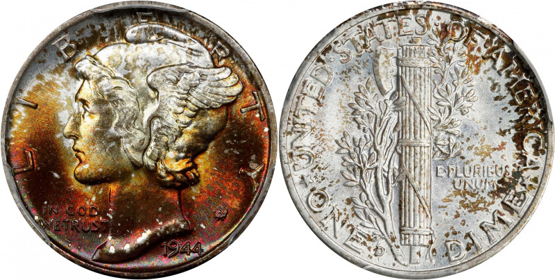 1944-D Mercury Dime. MS-67+ FB (PCGS).
PCGS# 5053. NGC ID: 23KC.
From the Joyc...