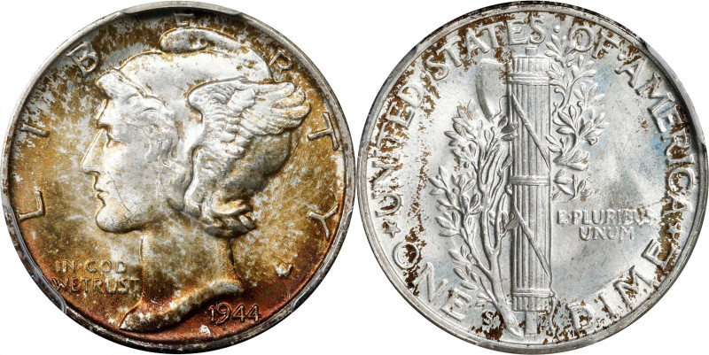 1944-S Mercury Dime. MS-66 FB (PCGS).
PCGS# 5055. NGC ID: 23KD.
From the Joyce...