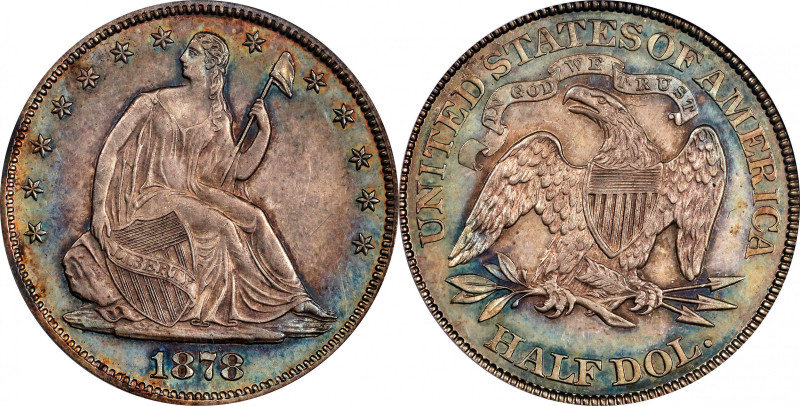 1878 Liberty Seated Half Dollar. Proof-63 (PCGS).
PCGS# 6439. NGC ID: 27UD.

...