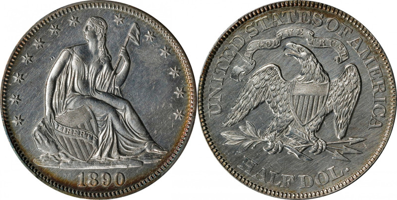 1890 Liberty Seated Half Dollar. WB-101. AU Details--Harshly Cleaned (PCGS).
PC...